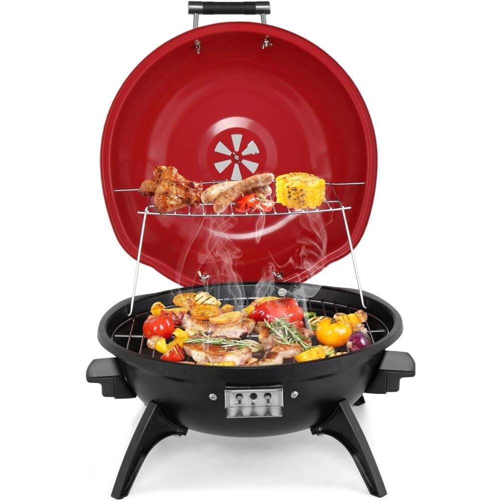 Electric Indoor Grill Smokeless Vertical Design 1.12 SqFt Griddle Warming Rack Adjustable Temp 200-425F Pull-Out Drip Pan 304 Stainless Steel for Steak BBQ Panini Camping - product image 6
