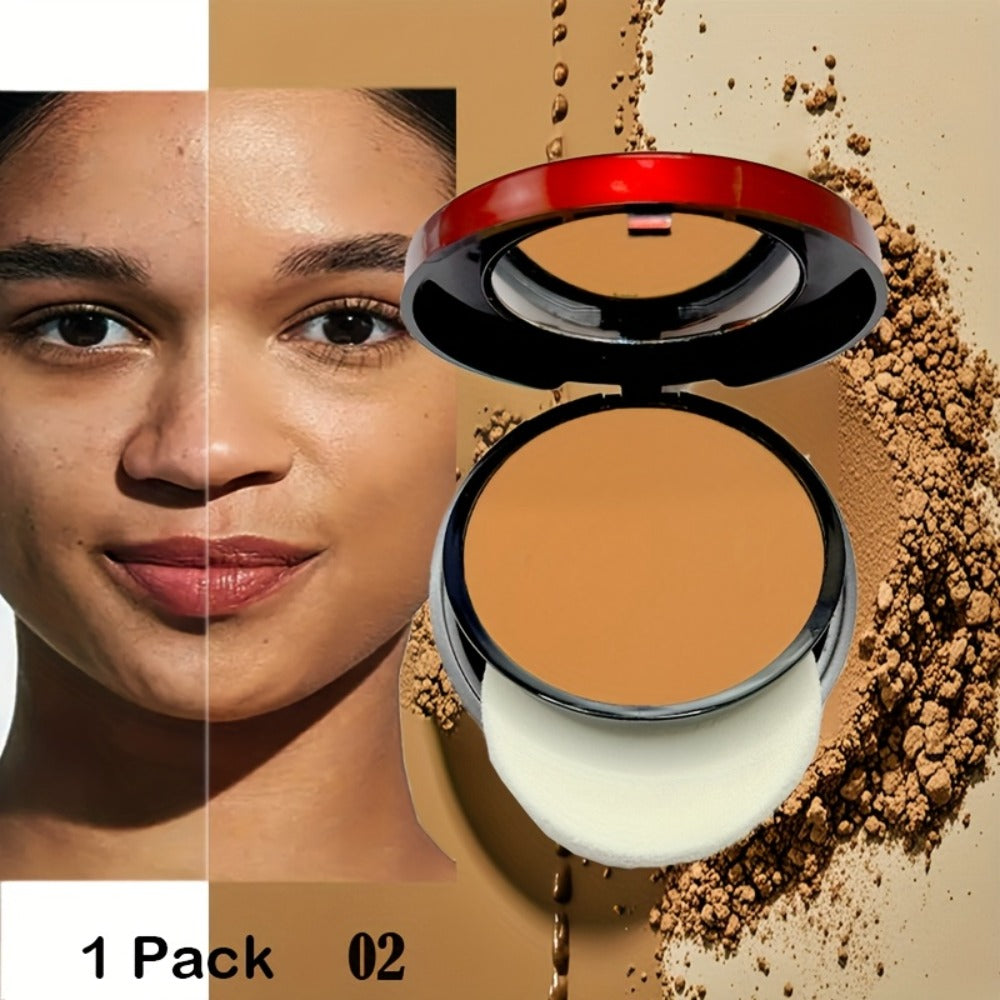 Pressed Powder Foundation Contour Matte Ful1l Coverage Oil Control Waterproof | 6 Shades Light to Dark | Blending Puff Included | 1-Pack & 2-Pack Duo Set Available - product image 17