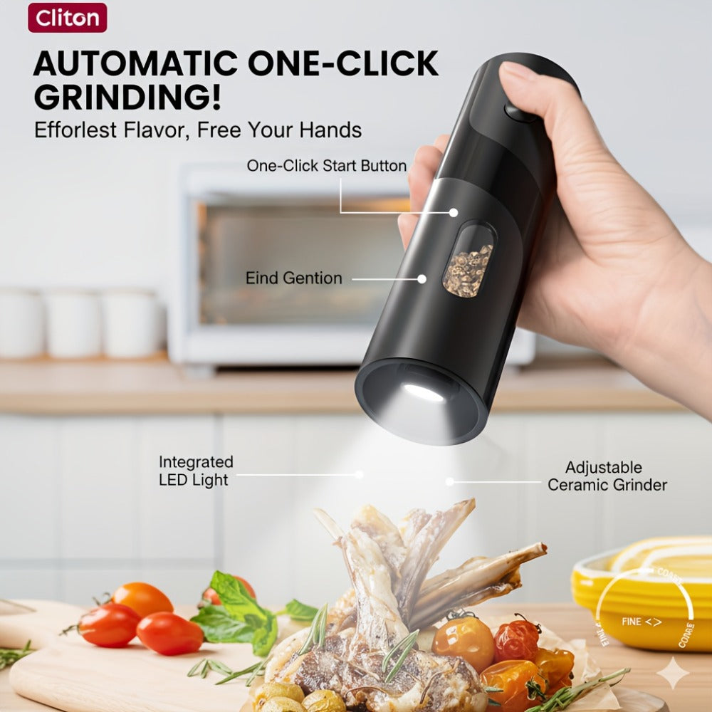 Electric Salt and Pepper Grinder Set – Rechargeable Automatic Mills with LED Light, Adjustable Coarseness & 3.72oz Capacity for Home Kitchen, BBQ, Restaurant & Outdoor Entertaining - product image 13