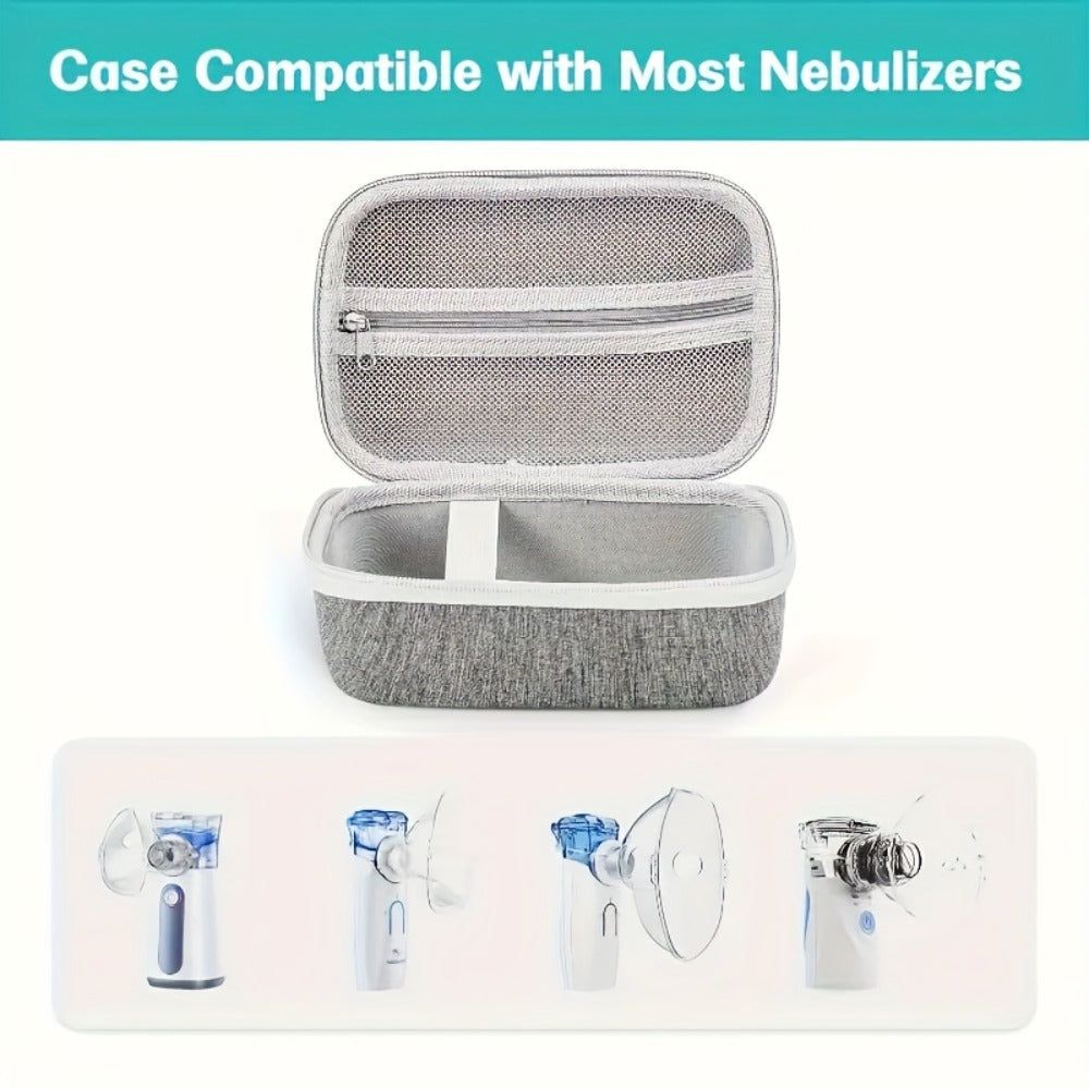 EVA Hard Shell Storage Bag Multi-Compartment Travel Case for Facial Steamer Nebulizer Humidifier Pore Vacuum Cleaner — Portable Beauty Device Organizer with Pockets White - product image 5