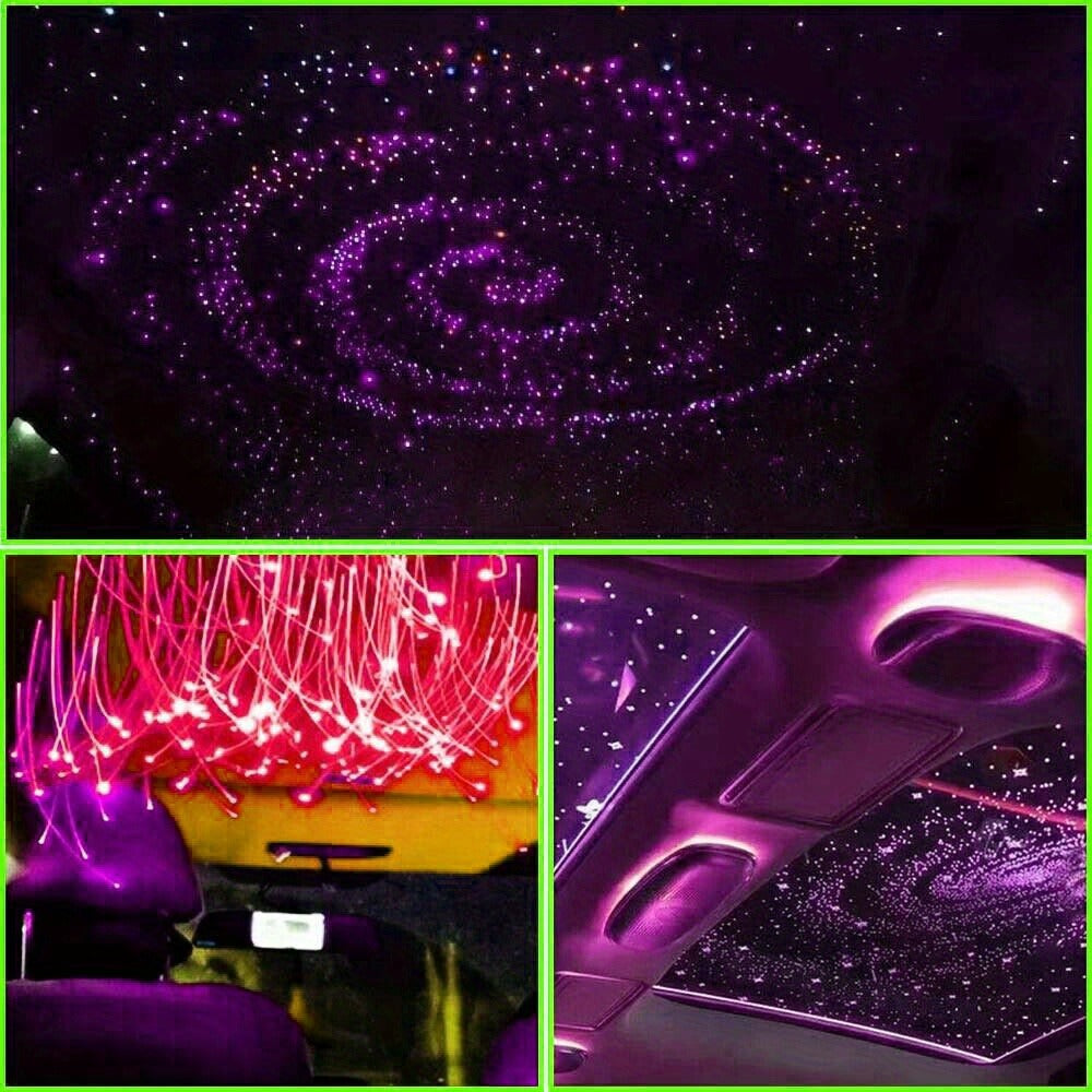 Fiber Optic Star Ceiling Light Kit 1000pcs, 0.5mm x 78.74" RGBW Car Roof Headliner Starlight Kit with App & 24-Key Remote Control, Color Changing Twinkle Lights for Car Interior Ho - product image 9