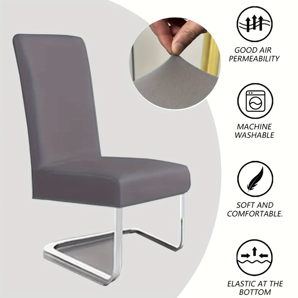 Stretch Dining Chair Covers Set | Elastic Jacquard Slipcovers for Dining Room Kitchen Wedding Office, 4pcs or 6pcs, 9 Colors, Washable Furniture Protector - product image 10