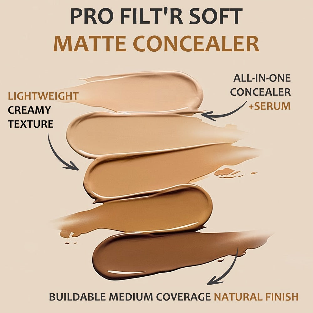 Liquid Concealer and Contour Stick Set 2 Pcs Buildable Coverage Hydrating Pore Minimizing Long-Lasting for Blemishes Dark Circles All Skin Types Flawless Finish - product image 17