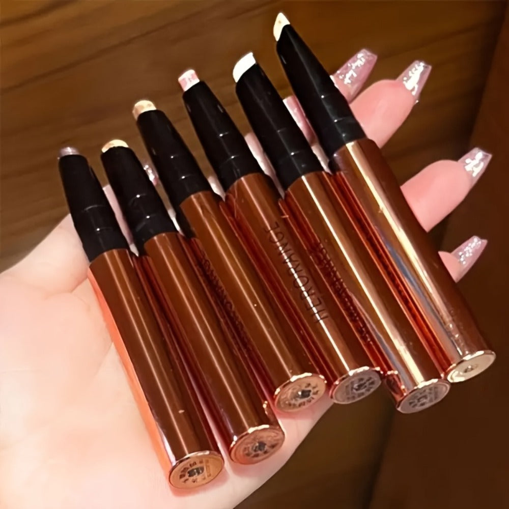 Shimmer Eyeshadow Stick Set 6 Pcs for Women – Pearl Sparkling Waterproof Long-Lasting Eye Makeup Pens with Squalane, Easy Blendable No-Brush Eyeshadow Kit, Gift for Her - product image 6