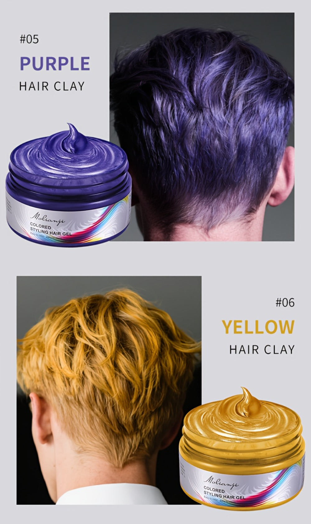 Hair Color Wax Temporary Hair Dye 3.53oz — 9 Vivid Shades, Easy Wash, Non-Damaging, Mixable Colors for Halloween Carnival Festival Cosplay Party - product image 26