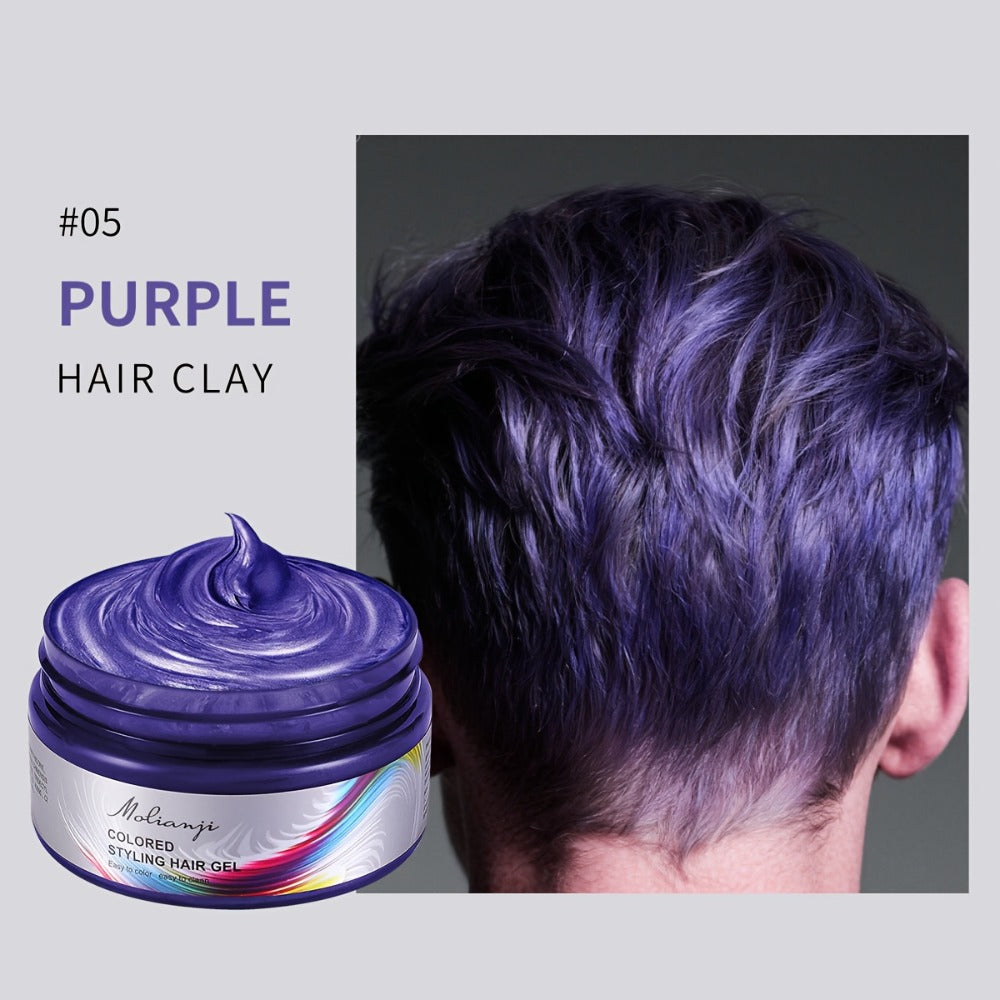Hair Color Wax Temporary Hair Dye 3.53oz — 9 Vivid Shades, Easy Wash, Non-Damaging, Mixable Colors for Halloween Carnival Festival Cosplay Party - product image 11