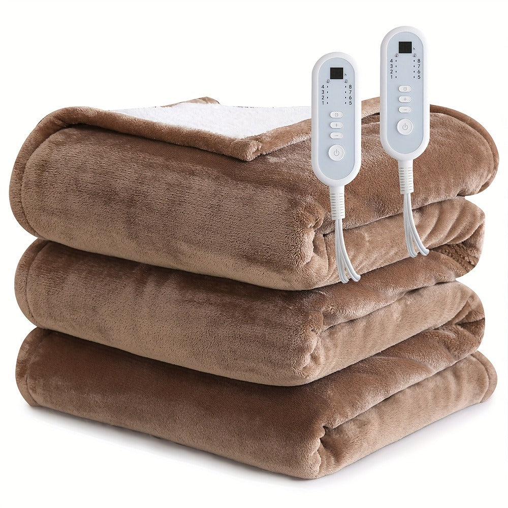 Electric Blanket with Temperature Control and Timer – Extra Large Flannel Heated Blanket, 8 Levels 10-Hour Auto-Off, Machine Washable, PTC+NTC Overheat Protection, Throw Twin Full  - product image 19