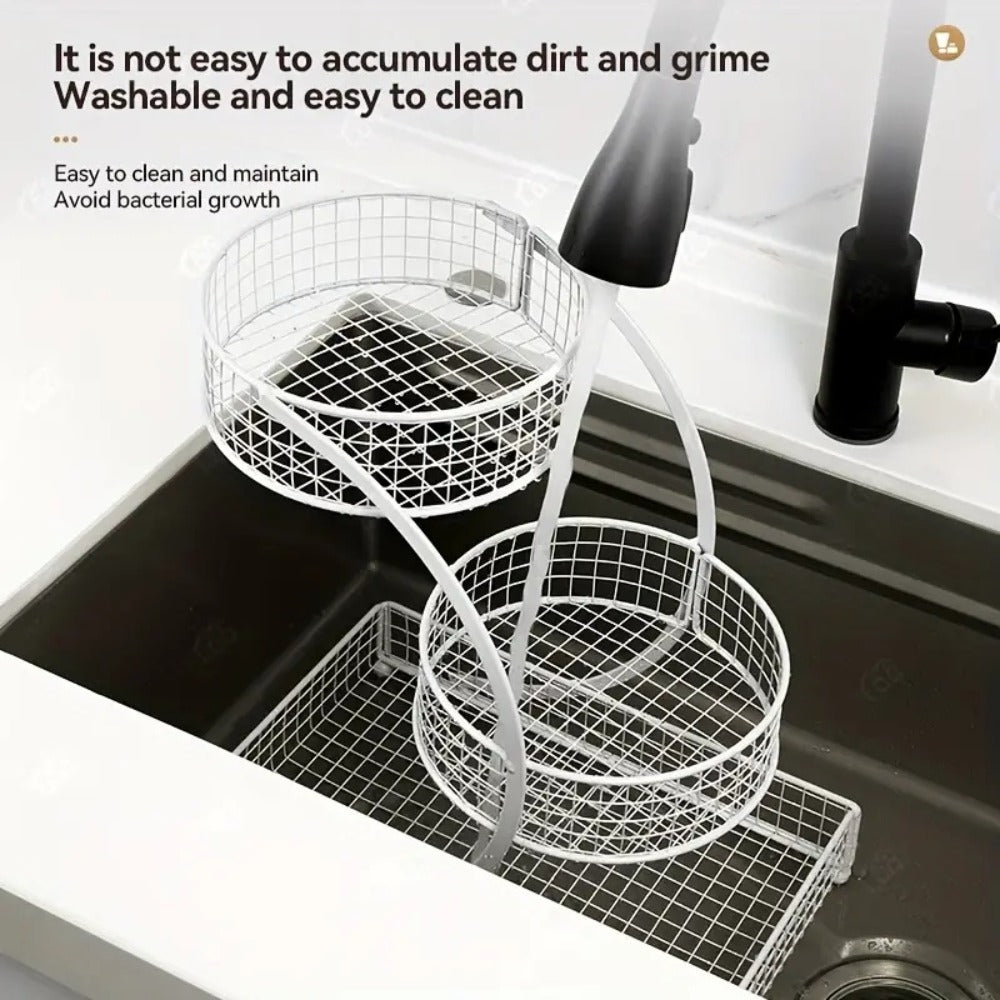 3-Tier Metal Makeup Organizer with Round Baskets Anti-Rust Vanity Storage Rack with Tissue Holder Space Saving Cosmetic Organizer Gift for Women - product image 7