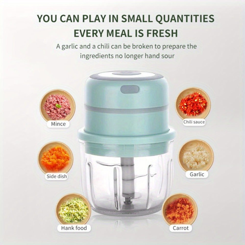 Electric Food Chopper Mini Garlic Crusher USB Rechargeable Meat Grinder 3.38oz 8.45oz Portable Wireless Kitchen Tool - product image 20