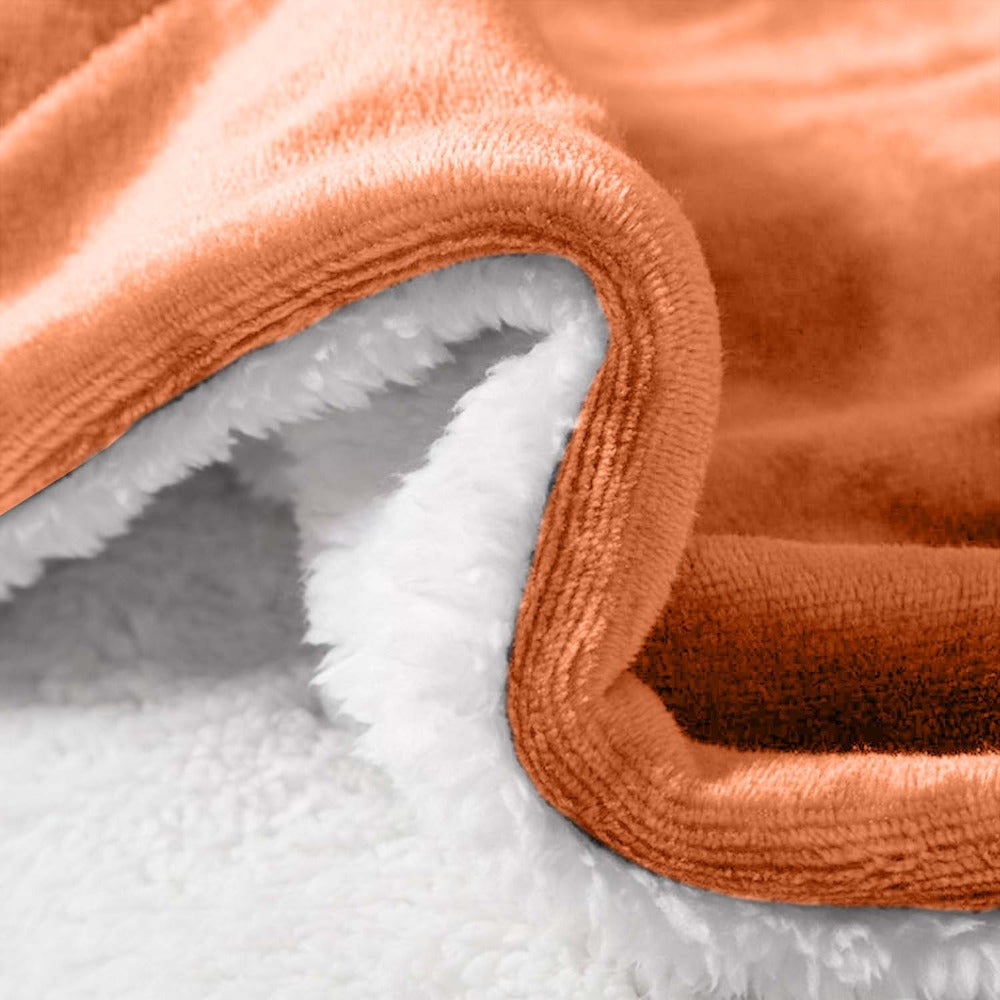 480GSM Sherpa Fleece Blanket – Double-Sided Heavy Warm Throw for Couch, Bed & Travel, Reversible All Season, 13 Colors, 3 Sizes - product image 35