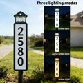 Solar Luminous House Number Sign, 3 Modes LED Lighted Address Board, Clear Visibility at Night, Suitable for Courtyards, Residences, and Apartments, Easy - product image 3