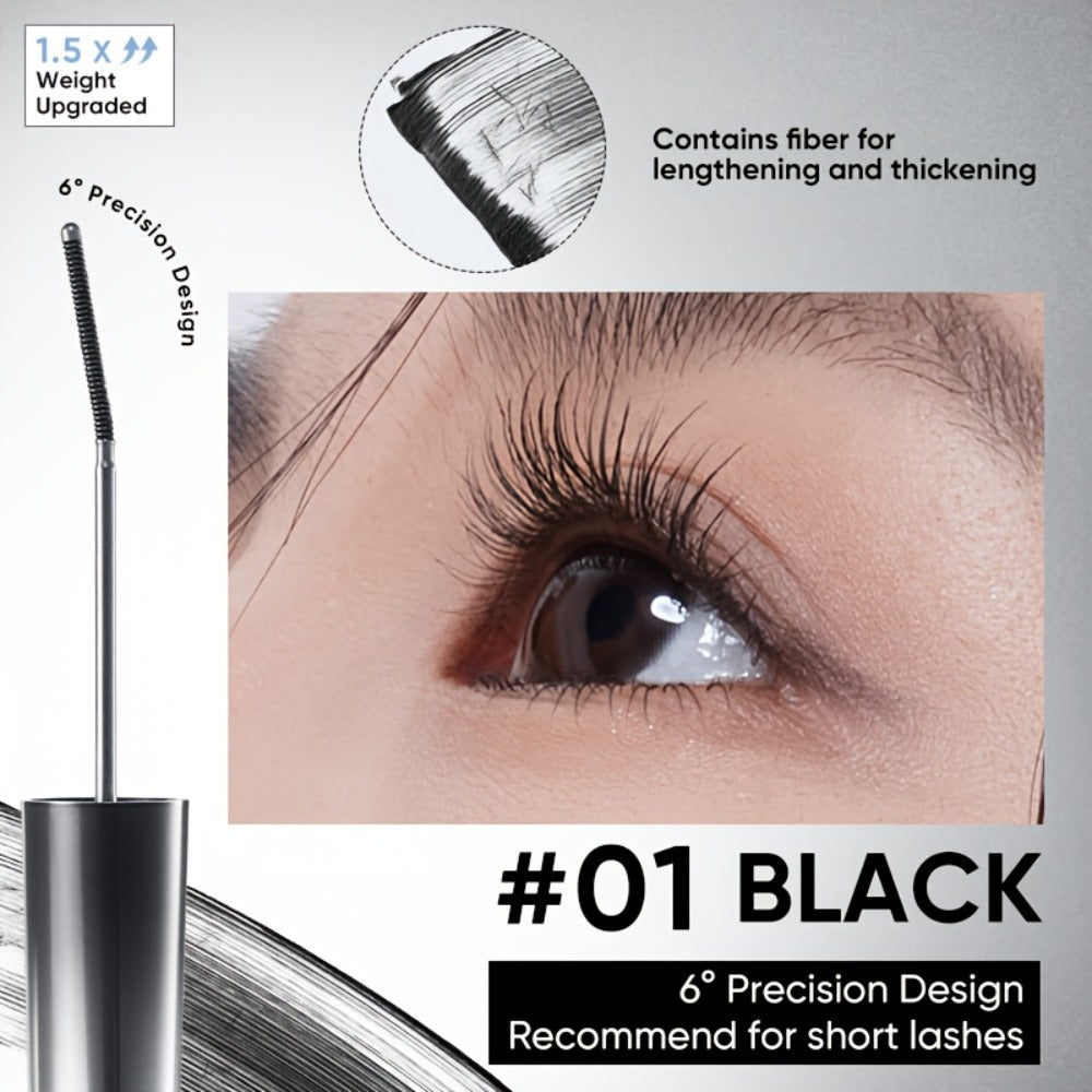 3D Curling Mascara Waterproof Volumizing Lengthening Smudge-Proof Nourishing Eyelash Wand Long-Lasting Black Brown Korean Makeup Style for All Eye Types Women - product image 7