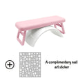 Folding Nail Armrest Hand Rest for Nail Technicians - Cushioned Wrist Support Pillow Bracket, Portable Manicure Table Stand, Professional Salon Nail Station Accessory, Pink White P - product image 20