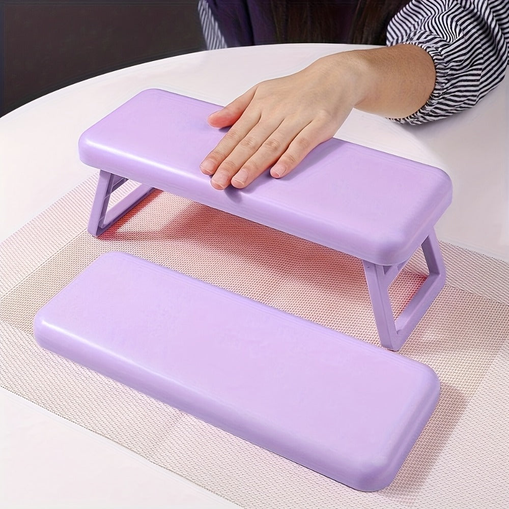 Folding Nail Armrest Hand Rest for Nail Technicians - Cushioned Wrist Support Pillow Bracket, Portable Manicure Table Stand, Professional Salon Nail Station Accessory, Pink White P - product image 16