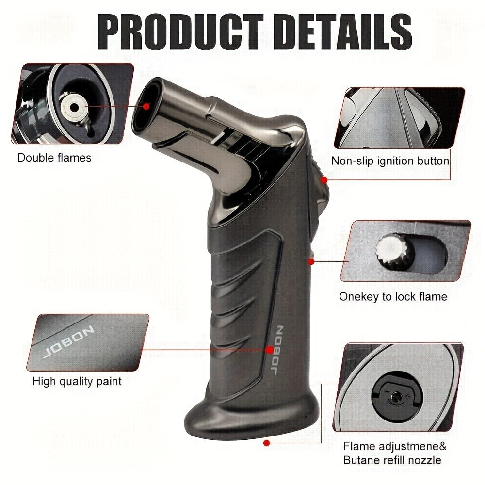 Butane Torch Lighter Gift Set 2500°F, Refillable with Safety Lock & Adjustable Flame, High-Temperature Kitchen Cooking Camping Outdoor Torch, Gift Box Included, Gas Not Included - product image 7