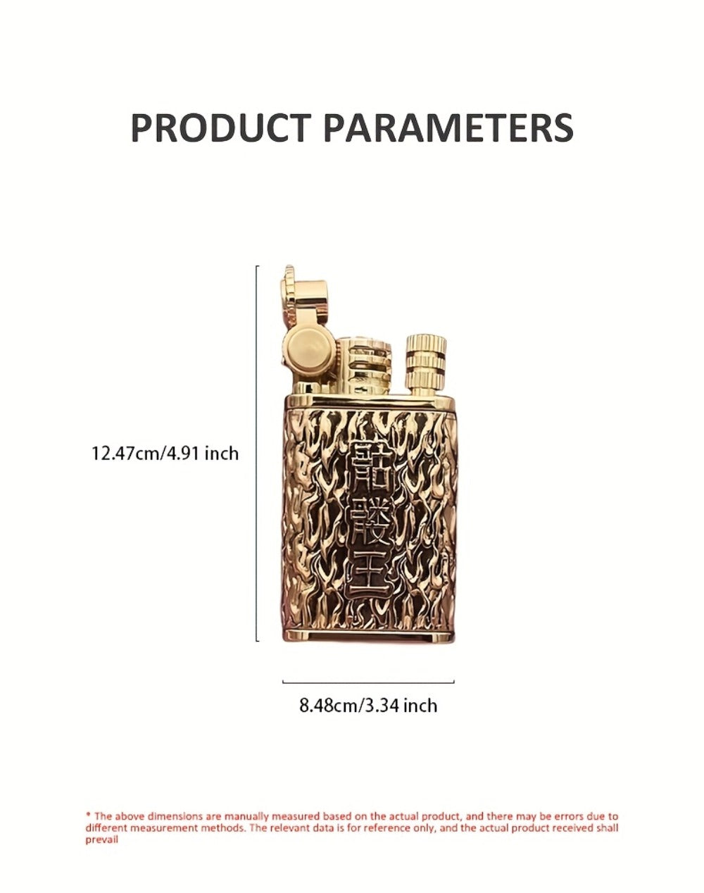 Kerosene Lighter 2-in-1 Permanent Match Flint Wheel Refillable – Golden Windproof Pocket Lighter with Built-In Match Strike, Unique Gift for Men, Father’s Day & Outdoor Use - product image 12