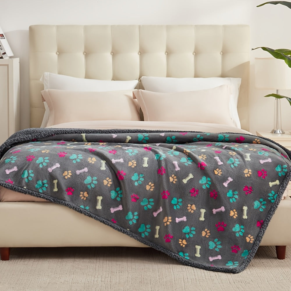 Waterproof Pet Blanket – Reversible Liquid-Proof Coral Fleece Dog Blanket for Couch, Sofa & Bed, Furniture Protector, 2 Patterns - product image 4