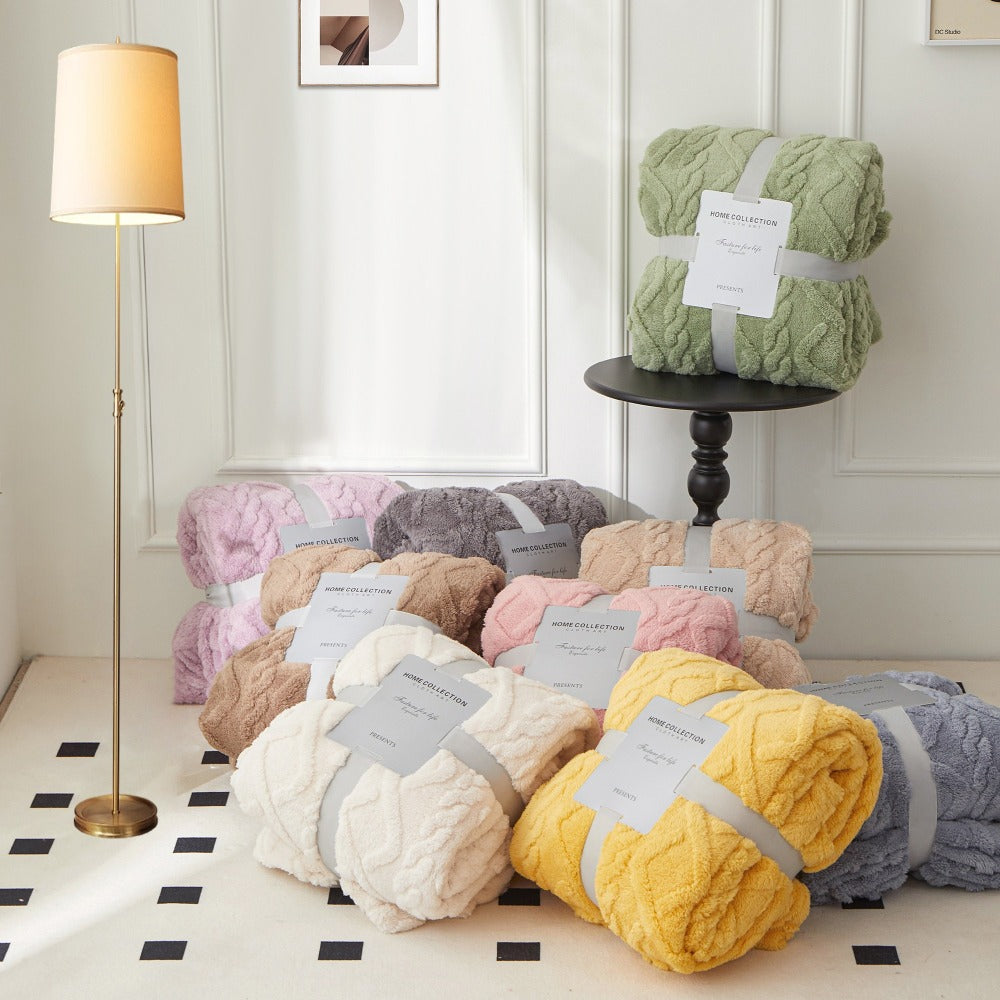3D Plush Dense Weave Fleece Blanket – Ultra-Soft Warm Throw for Bed, Couch, Travel & Outdoor, Air-Conditioning Friendly, 3 Colors, 2 Sizes - product image 31