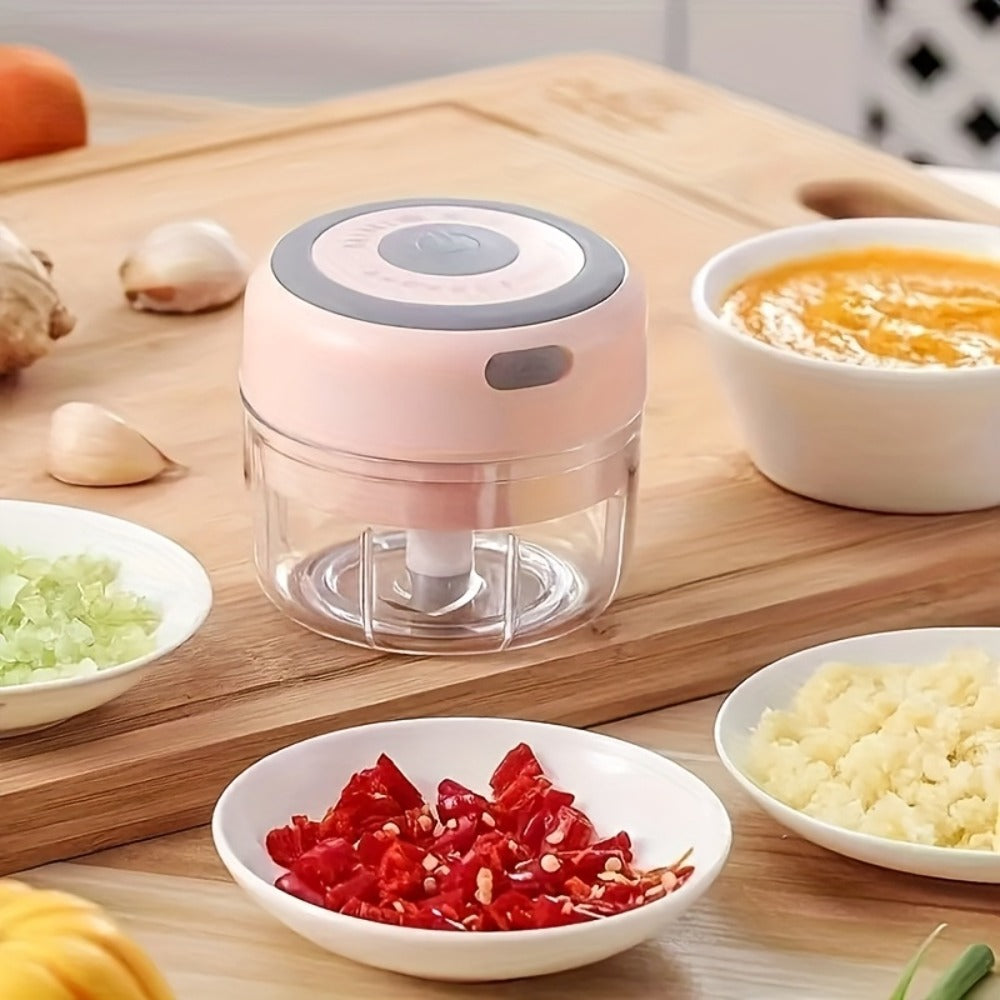 Electric Food Chopper Mini Garlic Crusher USB Rechargeable Meat Grinder 3.38oz 8.45oz Portable Wireless Kitchen Tool - product image 9