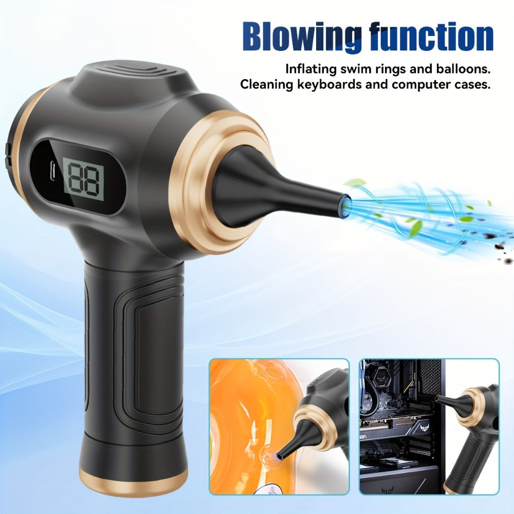 Cordless Handheld Vacuum Cleaner with LCD Display & Multi-Nozzles, 9000Pa Suction 50000RPM HEPA Filter, 2-in-1 Blow & Vacuum for Car Home Office Pet Hair Keyboard Sofa - product image 2