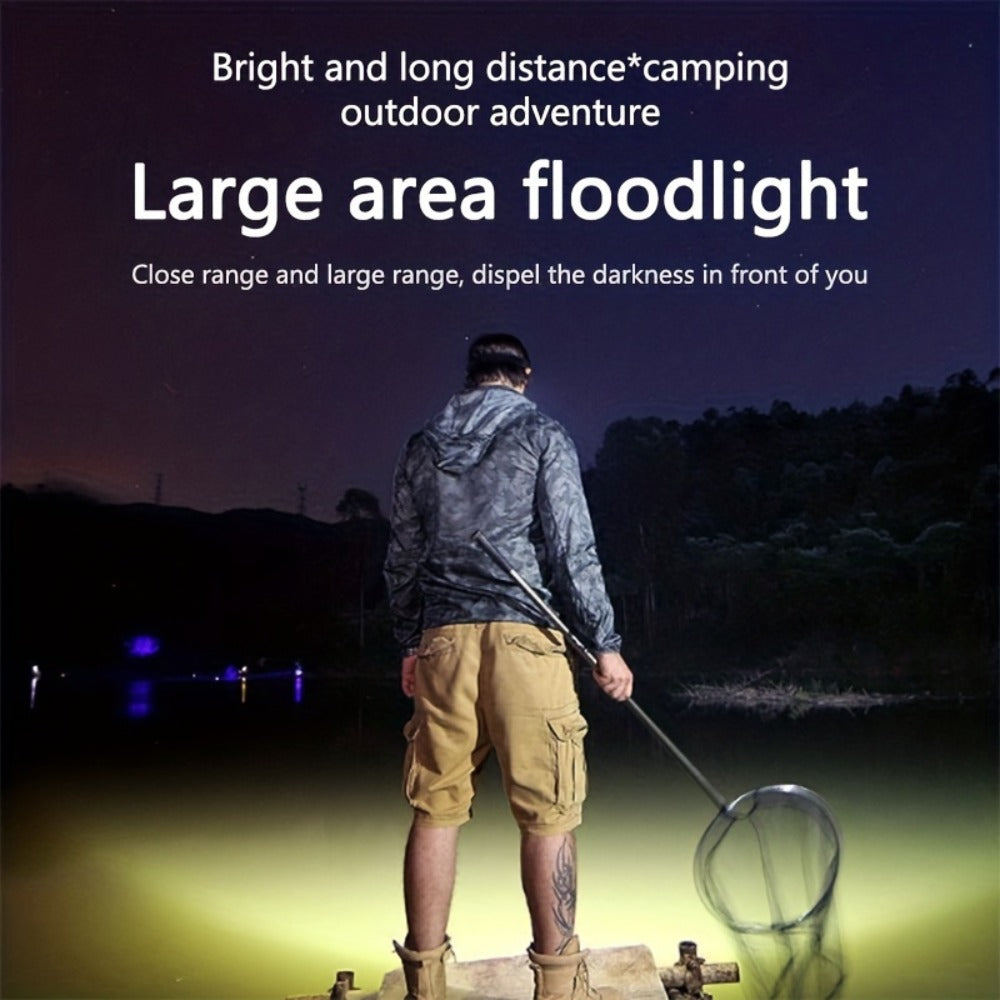 LED Headlamp 2 Pack USB Rechargeable IP44 Waterproof | 5 LED Multi-Mode Head Flashlight | Hands-Free Light for Camping Running Fishing Hiking Outdoor Adventures - product image 5