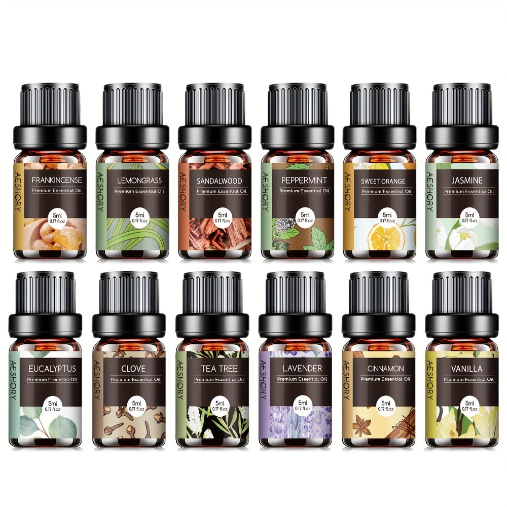 Essential Oil Set – Pure Natural Aromatherapy Oils in Amber Glass Bottles for Diffuser & Humidifier, DIY Fragrance, Valentine's Day & Holiday Gift for Women, Girls, Friends & Famil - product image 6