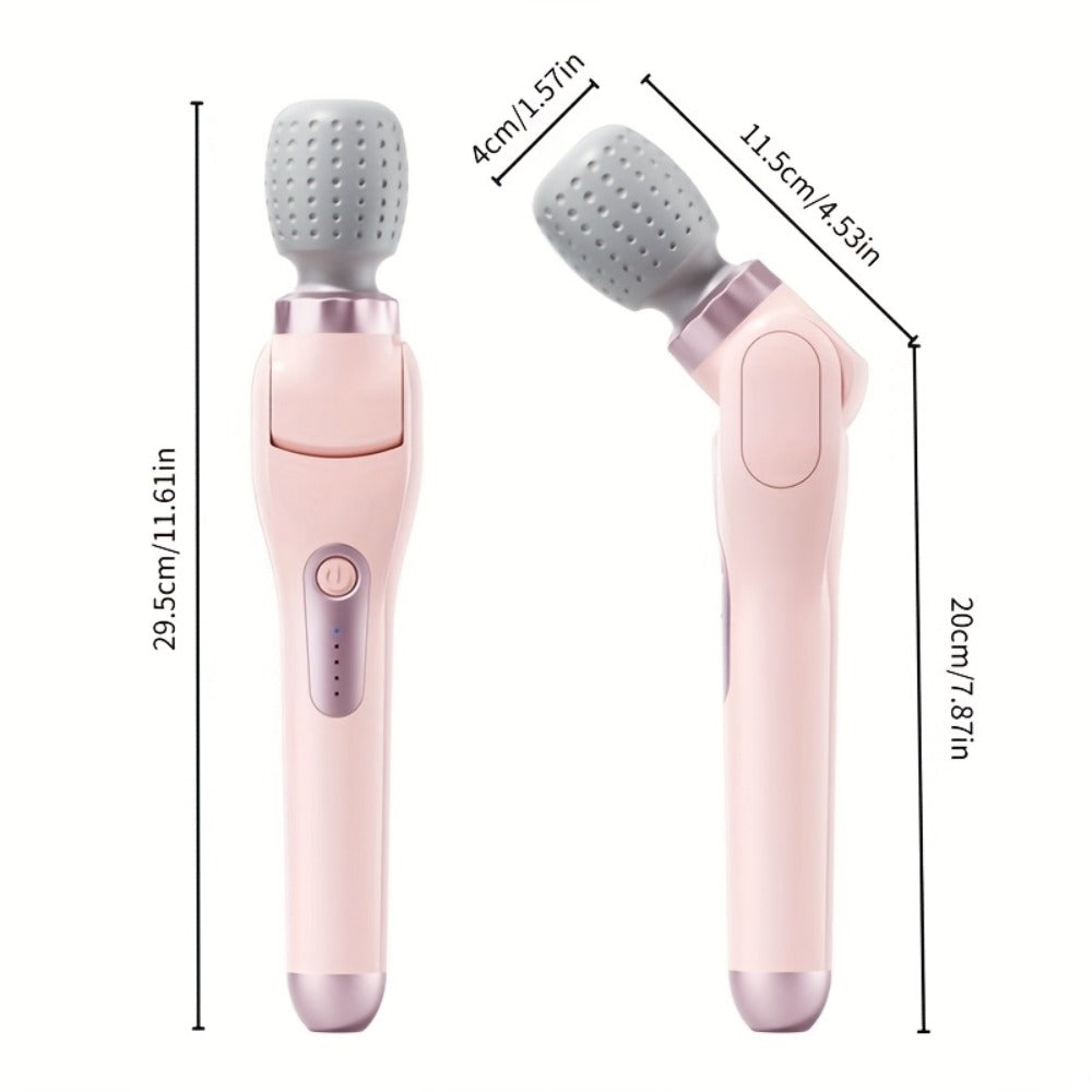 Electric Handheld Massager 180° Foldable Massage Stick | 5-Speed Vibration USB Rechargeable Rotating Head | Full Body Relief Neck Back Shoulder Leg Waist | Portable Cordless Massag - product image 2