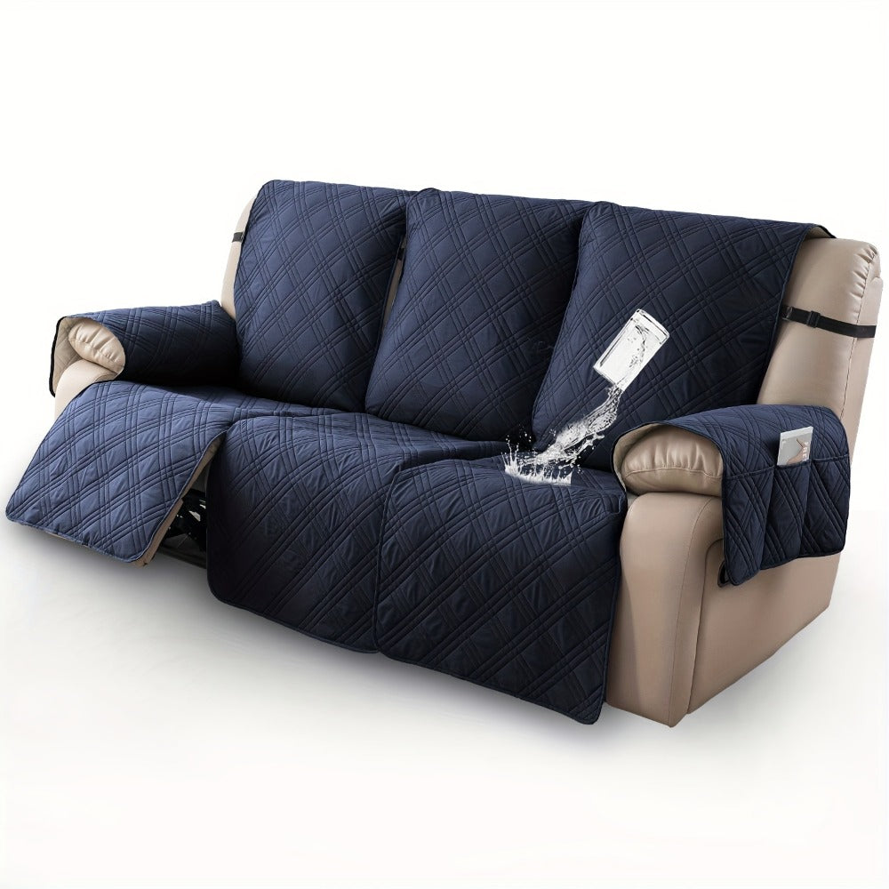 Waterproof Recliner Slipcover 3pcs Set | Non-Slip Quilted Elastic Recliner Chair Cover, Furniture Protector for Living Room Bedroom Office, 8 Colors - product image 7