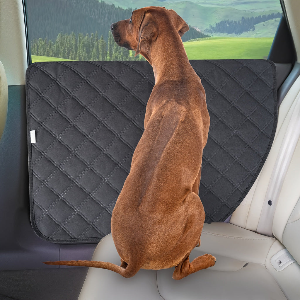 Pet Scratch Guard Cover for Car Interior Door Panel, Waterproof Dirt-Resistant with Exclusive Lock Tabs & Armrest Straps, Fits All Cars Trucks SUVs, 22"x29" | Car Door Protector for Dogs 2-Pack