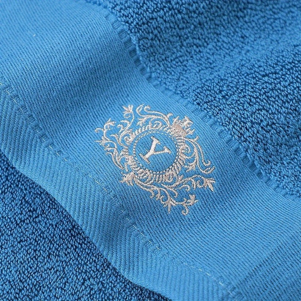Embroidered Cotton Towel Set 3-Piece – 400g/㎡ Soft Absorbent Lint-Free Bath Towel Hand Towel Set for Home Spa Salon - product image 10
