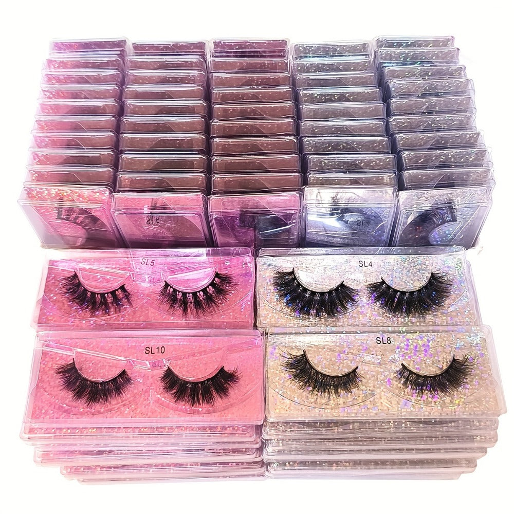 Russian DD Curl False Eyelashes 20 Pairs 5 Mix Styles – Cat Eye Extra Thick Fluffy Natural Reusable Lightweight Lash Multipack for Daily Wear, Parties & Special Occasions - product image