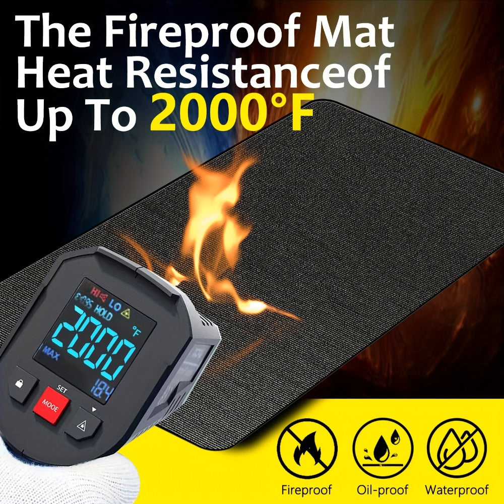 Grill Mat Fire Resistant BBQ Pad – Oversized Under Grill Mat 2000°F Heat Resistant, Waterproof Oil-Resistant Deck Protector for Outdoor Grilling, Fireplace & Fire Pit – 60x48, 72x3 - product image 6