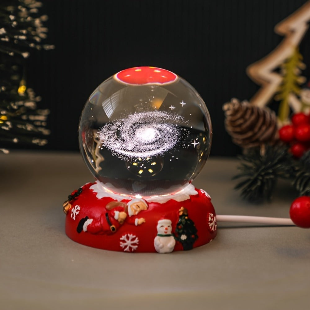 Starry Sky Crystal Ball Night Light – 3D Blue Galaxy Glass Sphere LED Desk Lamp, Creative Tabletop Decor Light for Bedroom, Unique Gift for Holiday Party Birthday (Blue Starry Sky) - product image 12