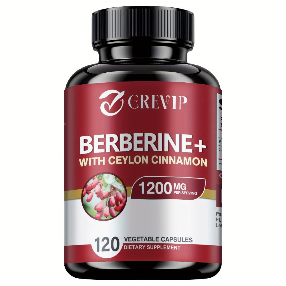Berberine + Ceylon Cinnamon Supplement 120 Capsules – Support Healthy Cholesterol, Blood Sugar & Heart Health | Berberine HCl Dietary Supplement for Women & Men - product image 3
