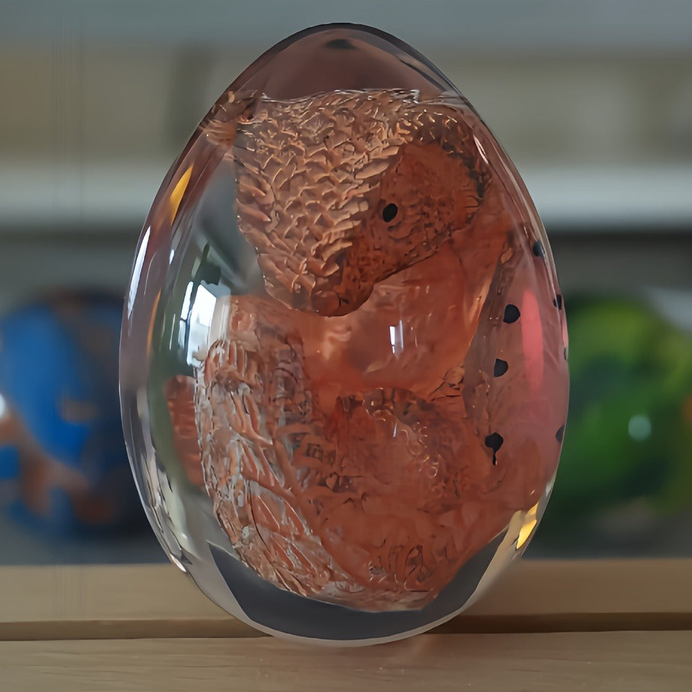 Dragon Egg Statue Crystal Transparent Resin Dinosaur Egg Figurine Handcrafted Collectible for Fantasy Lovers Home Decor Shelf Display Birthday Gift - product image 9