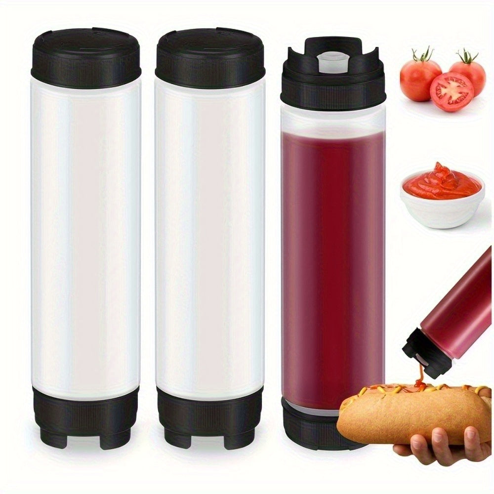 Squeeze Bottles Set of 3 Leak-Resistant Wide Opening Sauce Dispenser Transparent - product image 16