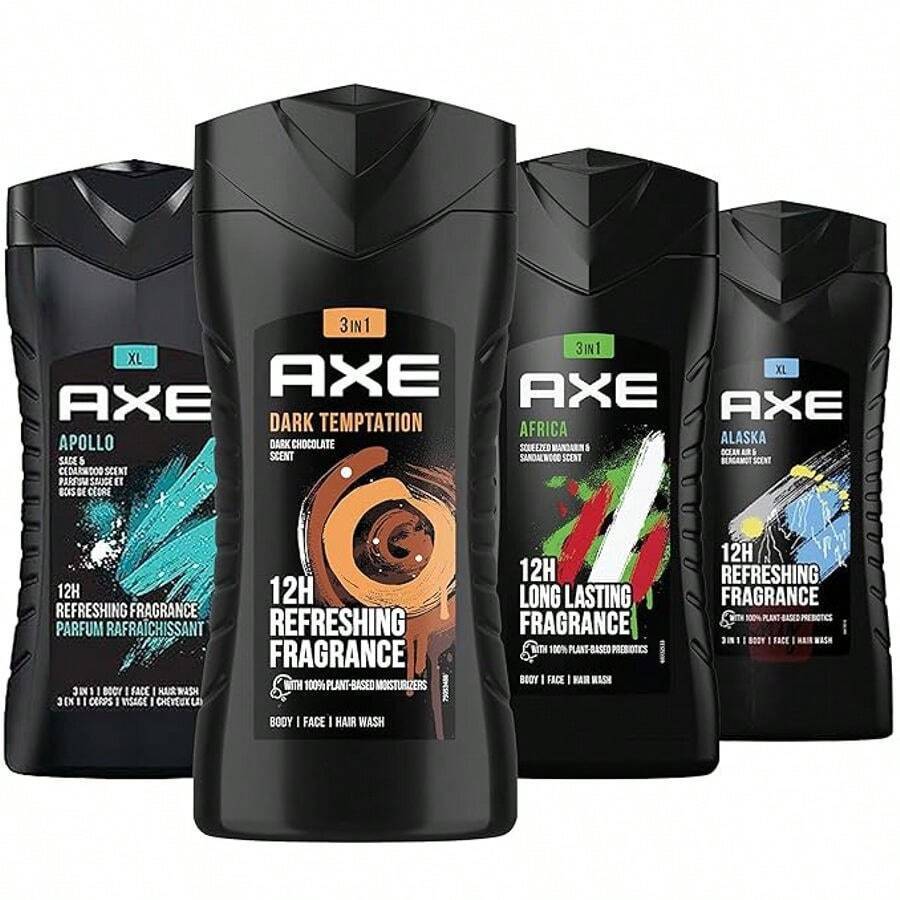 AXE Body Wash 4-Pack Mix Variety Set – Assorted Scents Men's Body Wash Bundle, Long-Lasting Fragrance, Moisturizing Formula, Daily Shower Gel for Men, Value Multi-Pack - product image 5