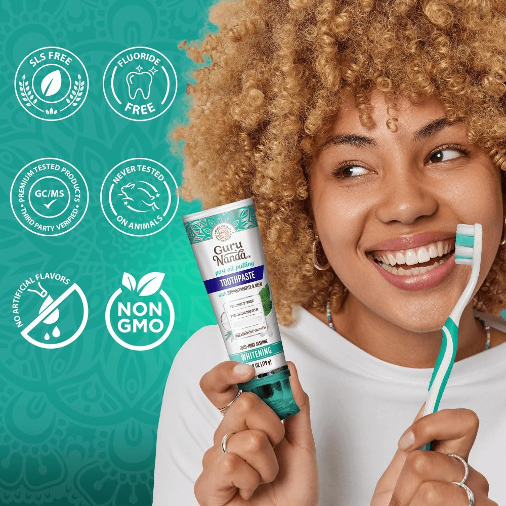Hydroxyapatite Whitening Toothpaste Fluoride Free – Natural Teeth Whitening for Sensitive Teeth Stain Removal Fresh Breath Enamel Remineralization Support Daily Oral Care Non-Abras - product image 6