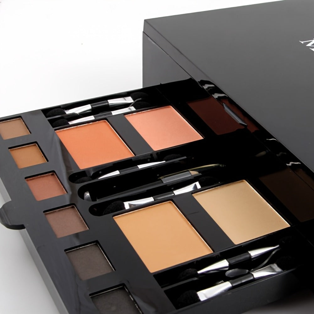 Makeup Palette Kit 190 Colors 4-in-1 Full Face Set – Eyeshadow Blush Powder & Eyebrow with 8 Professional Brushes & Mirror, Shimmer & Matte Shades, Complete Makeup Kit for Women Gi - product image 14