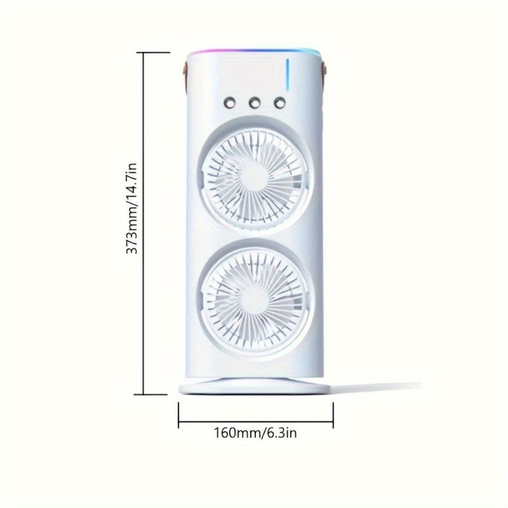 Portable Misting Fan USB Rechargeable Water Cooling Fan with Spray Button Control for Outdoor Indoor Office RV Camping Summer Personal Desk Fan - product image 3
