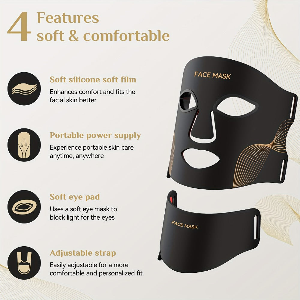 LED Light Therapy Face Mask 7 Color Red Light FDA Cleared Face and Neck Mask for Acne Whitening Anti-Aging Collagen Renewal Hydration Skin Care Home Use Rechargeable Portable - product image 6
