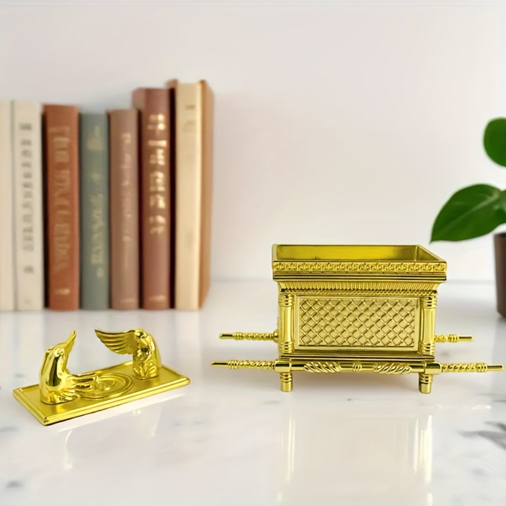 Ark of the Covenant Figurine – Golden Artisan Tabletop Statue, Spiritual Religious Decor for Home & Office, Hanukkah, Easter & Ramadan Gift Ornament, Indoor Outdoor Display, Medium - product image 11