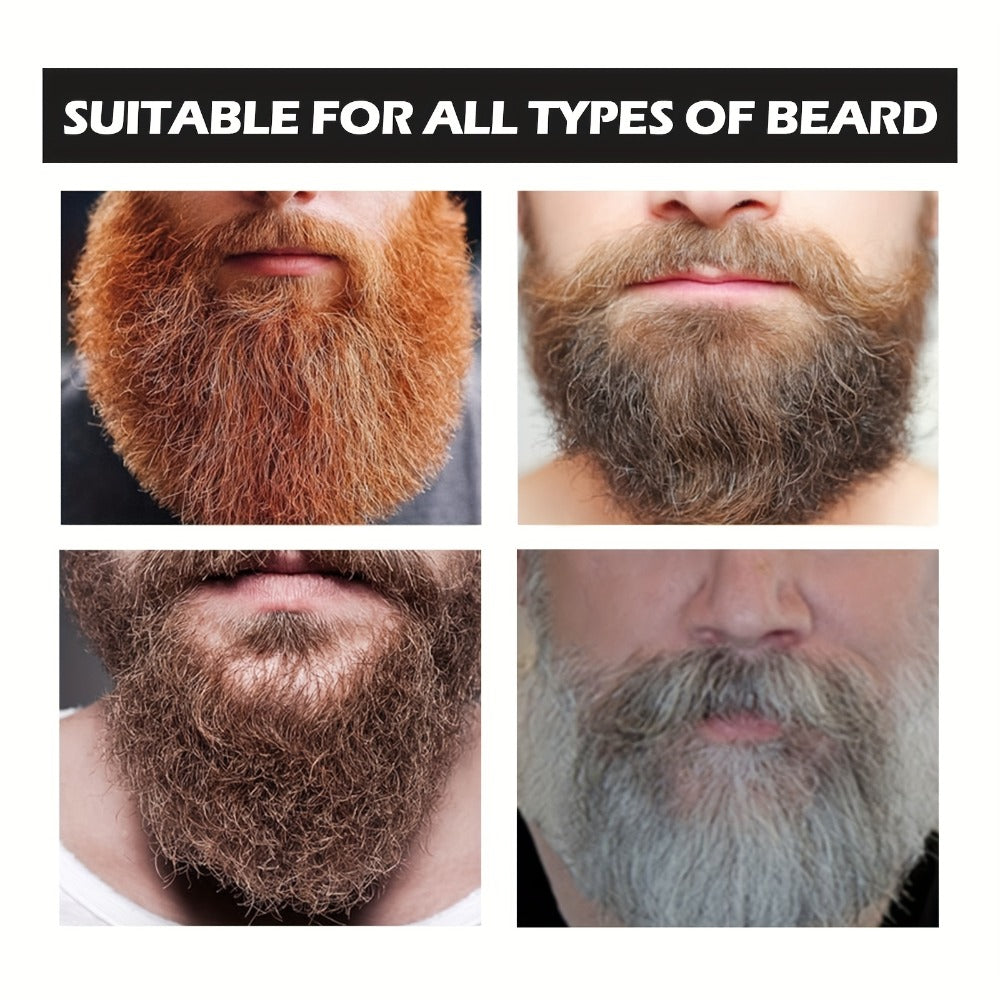 Men's Black Beard Dye 3-in-1 Hair & Beard Color Kit - Fast Blackening in 10-15 Minutes, Nourishing Skin-Safe Formula, Natural Look, Gray Coverage, Extra Large 500ml / 16.91oz - product image 8