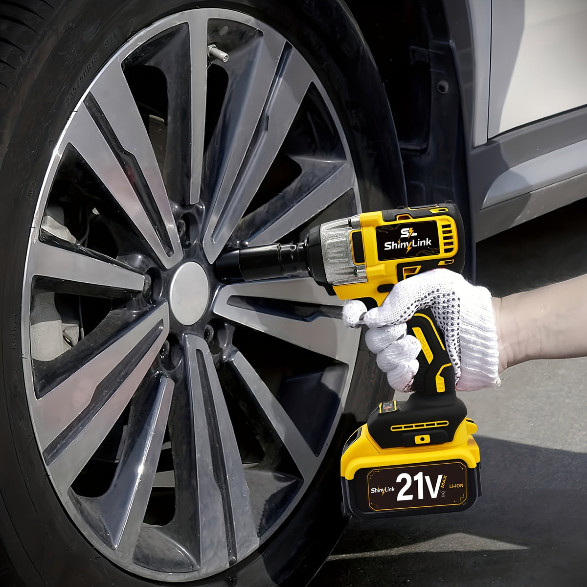 21V Impact Wrench Kit with 3000Mah Lithium-Ion Battery and Heavy Duty Motor - Wireless Drill/Driver Compatible for Car, Truck, Motorcycle, Repair - Ideal Gift - product image 11