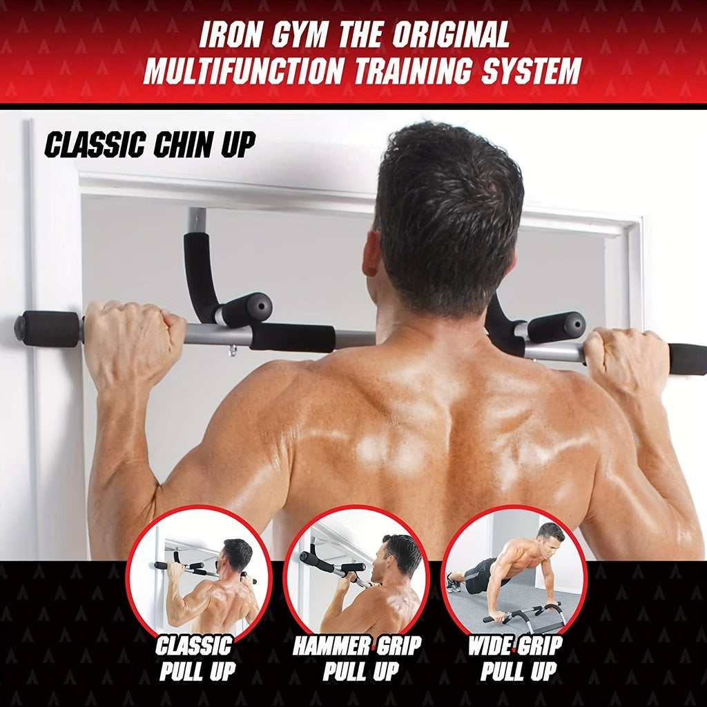 Doorway Pull-Up Bar | Travel-friendly Fitness Bar for Door Frame | Multi-Grip Chin-Up Bar for Indoor Home Gym, No Screws Required, Upper Body Strength Trainer - product image 2