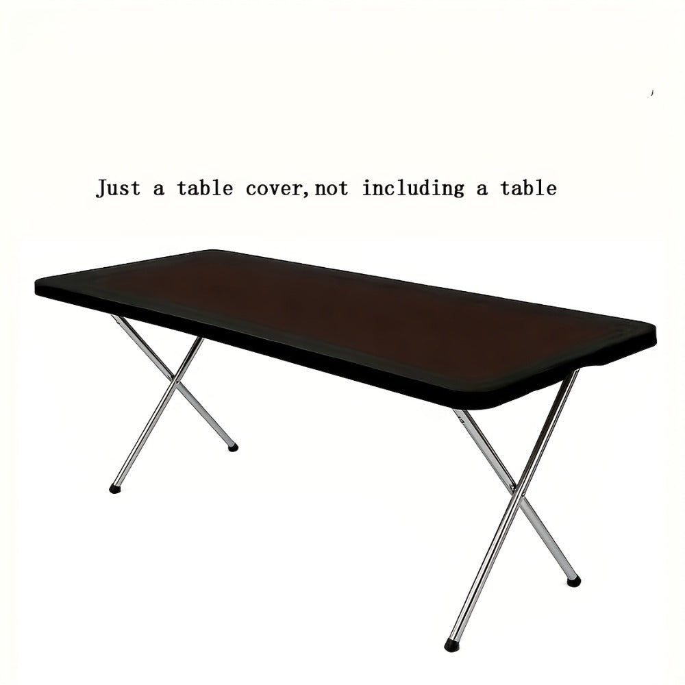 Stretch Table Covers 6Ft Washable Elastic Rectangle Tablecloth for Parties Weddings Picnics Camping, Spandex Polyester Blend, Fits Standard 6 Foot Tables, Set of 3 6 9 or 12, Black - product image 33