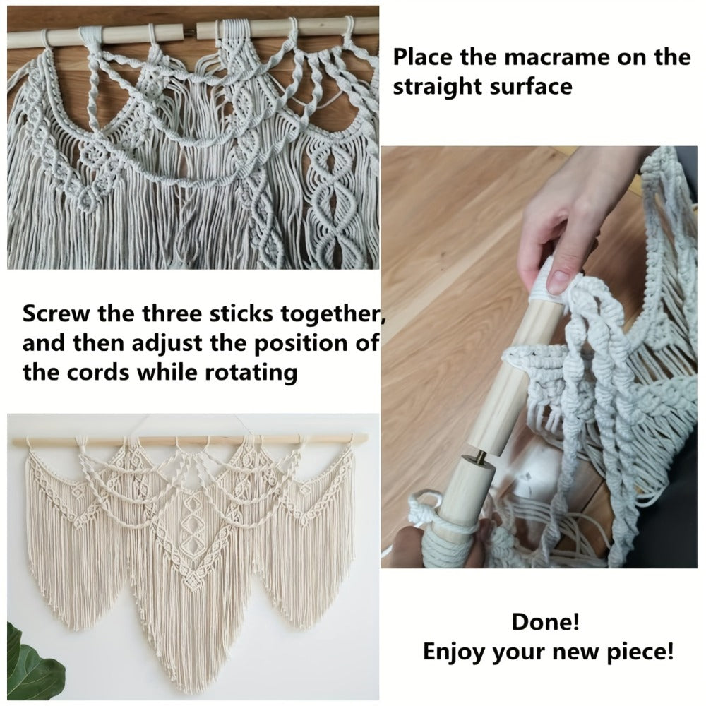 Large Macrame Wall Hanging 43x32 Inch Handmade Bohemian Woven Tapestry Boho Wall Decor for Bedroom Living Room Wedding Party Aesthetic Room Decor Artisan Cotton Rope Wall Art - product image 6