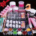 Acrylic Nail Powder Kit 12 Colors Glitter – Complete Beginner Nail Extension Tool Set with Nail Plate, Press Bottle & Extension Paper Holder for Salon & DIY Home Nail Art - product image 7