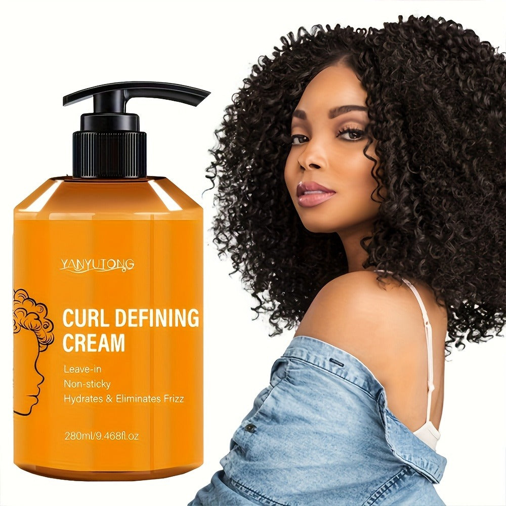 Moroccan Argan Oil Curl Defining Cream 280ml — Moisturizing Frizz Control Curl Definer for Wavy Coily & Permed Hair, Long-Lasting Volume, Glycerin Formula, No Crunch, Women & Men - product image 2