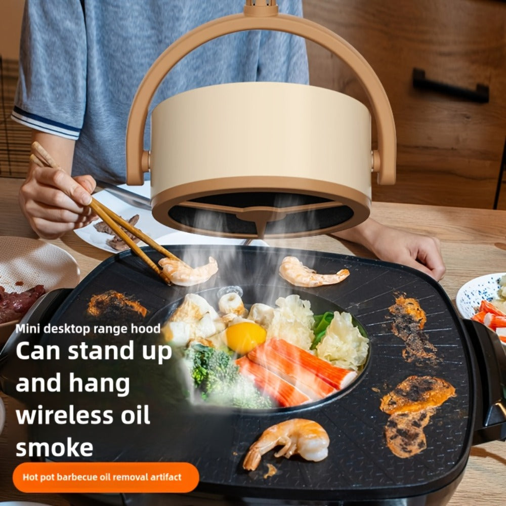 Oil Smoke Extractor Fan Portable Mini USB Rechargeable | Foldable Grease Catcher Smoke Absorber for BBQ Hot Pot Teppanyaki Indoor Kitchen Camping Outdoor Cooking | High Suction Eas - product image 6